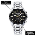 Custom Wrist Watches For Men - Black Gold Dial