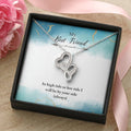 To My Bestie Necklace - Gift For Best Friend - Best Friend Necklace - Bestie Necklace - Bestie Gift - Gift For Friend  Double Hearts Necklace