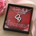 To My Firefighter Wife -  Double Hearts Necklace