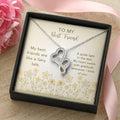 To My Best Friend Double Hearts Necklace