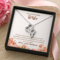 To My Beautiful Wife Love Your Husband Double Hearts Necklace