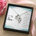 To My Son - Always Remember You Are Braver Than You Believe Stronger Than You Seem And Smarter Than You Think - Double Double Hearts Necklace