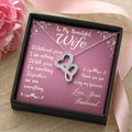 To My Beautiful Wife- Without You I Am Nothing  - Gift For Christmas Birthday Anniversary Double Hearts Necklace