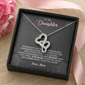 To My Daughter Necklace - Mom To Daughter Double Heart Necklace Gift - Mom And Daughter Always Remember Gift From Mom  6 Double Hearts Necklace