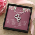 To My Daughter Necklace Birthday Gift For Daughter Gift From Dad Gift From Mom Double Hearts Necklace