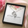 Daughter Jewelry - Graduation Gift - Graduation Necklace - Gift From Mama - Thoughtful Message - Daughter Father Mothe Double Hearts Necklace