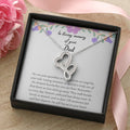 In Loving Memory Of Your Dad Double Hearts Necklace