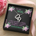 To My Wife Necklace - Anniversary Gift For Wife Birthday Gift For Wife Gift For Wife Necklace For Wife Gift For Wife B 6 Double Hearts Necklace