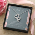 Gymnastics Coach Gift For Women Leaving Gift For Gymnastics Coach To A Truly Amazing Gymnastics Coach Thank You Gift Double Hearts Necklace