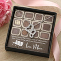 To Daughter From Mom Necklace - Life Is Like A Box Of Chocolate - Double Heart Necklace Gift Love Mom - Dad And Daught Double Hearts Necklace