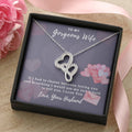 To My Gorgeous Wife - I Love You Double Hearts Necklace