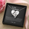 To My Soulmate Double Heart Necklace For Her - Wife Double Heart Necklace To My Wife Gift On Wedding Day Future Wife C Double Hearts Necklace