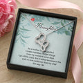 To My Daughter - 4 Double Hearts Necklace