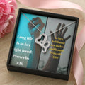 Ike Mens Production;Love Quote Jewelry 2 Double Hearts Necklace