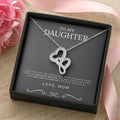To My Daughter - Double Heart Necklace Gift - Gifts For Daughter Gifts For Her - Birthday Gifts - Daughter Gift - To M Double Hearts Necklace