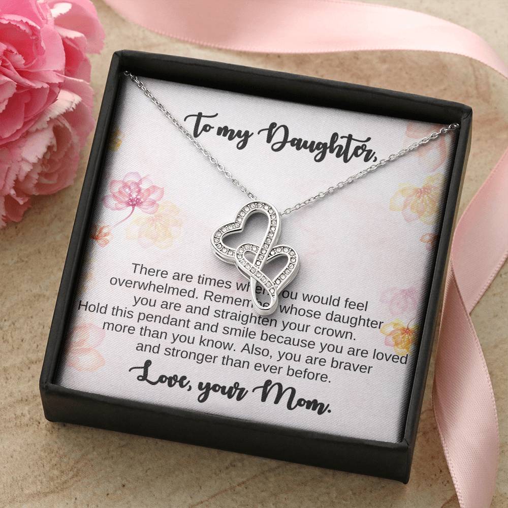 Gift For My Daughter Double Hearts Necklace