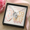 My Best Friend Is Like A Donut Double Hearts Necklace