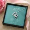Mother Of The Groom Gift From Son  Mom Wedding Gift From Son  Wedding Gift From Groom To Mom Necklace Gift For Mom  We 1 Double Hearts Necklace