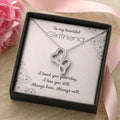 To My Beautiful Girlfriend I Loved You Yesterday Double Hearts Necklace