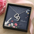 Soul Sister Necklace  Unbiological Sister Jewelry  Badass Sister Necklace  Friendship Heart Necklace  Birthday  Gradua Double Hearts Necklace