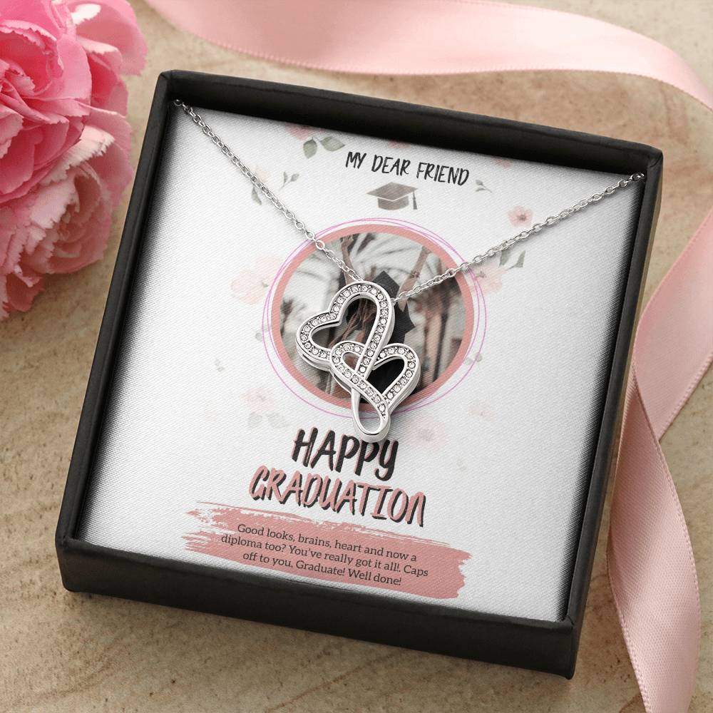 To My Friend 1 Double Hearts Necklace