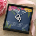 Maid Of Honor Thank You Gift From Bride Bridesmaid Gift Maid Of Honor Gift Necklace Matron Of Honor Gift Thank You Gif 1 Double Hearts Necklace
