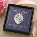 Just Because I Love You --To My Future Wife Double Hearts Necklace