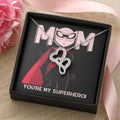 To Mom - My Superhero2 - Double Heart Necklace Double Hearts Necklace