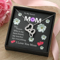 To My Mom Double Hearts Beautiful Necklace Gift For Mom Double Hearts Necklace