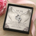 Mom Forever In My Heart -  Double Hearts Necklace