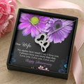 Happy Anniversary Love - To My Wife - Double Heart Necklace Double Hearts Necklace