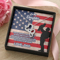 To My Military Daughter  - Gift From Military Dad To Daughter - Military Daughter Gift - I Know  Double Hearts Necklace