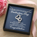 To My Daughter - Let Your Dreams Double Hearts Necklace