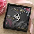 To My Lovely Wife 1 Double Hearts Necklace