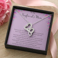 To My Boyfriends Mom - Purple Double Hearts Necklace