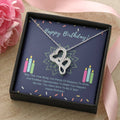 Happy Birthday Double Hearts Necklace