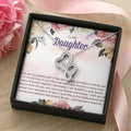 To My Graduation Daughter Double Heart Necklace Gift - Gift For Daughter From Mom - Daughter's Birthday - Daughter's G 2 Double Hearts Necklace