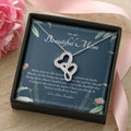 To My Beautiful Mom Necklace To Mom Gift Mom Gift Mom Necklace Jewelry From Daughter Gift Mom Birthday Christmas Mothe Double Hearts Necklace