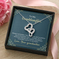 To My Granddaughter Always Remember You're Special  Double Hearts Necklace