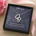 Thank You For Extending The Branch Of Your Family Double Hearts Necklace