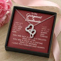 Sparkling Intertwined Hearts Necklace - To My Gorgeous Soulmate Double Hearts Necklace
