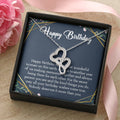 Happy Birthday To The Most Wonderful Woman In The World  Double Hearts Necklace
