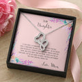 To My Daughter If Ever There Is A Tomorrow - Love Mom Double Hearts Necklace