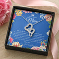 To My Badass Mom Necklace  Badass Mom Gift  Mother’S Day Gift  Birthday Gift  Gift From Daughter On Wedding Day Double Hearts Necklace