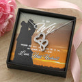 Love Your Husband-Always Heart To Heart  Double Hearts Necklace