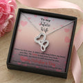 To My Future Wife Falling For You Valentine's Day Necklace Double Hearts Necklace
