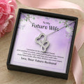 To My Future Wife - I Promise To Be Your Best Friend -  Double Hearts Necklace