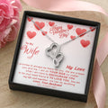 To My Wife -  Double Hearts Necklace