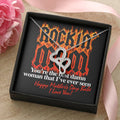 Rockin' Mom You're The Best Damn Woman That I've Ever Seen - Happy Mother's Day - Mom Necklace Jewelry New Mom Necklac Double Hearts Necklace