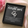 To My Future Wife - I Love You Message - Tmfw18 Double Hearts Necklace